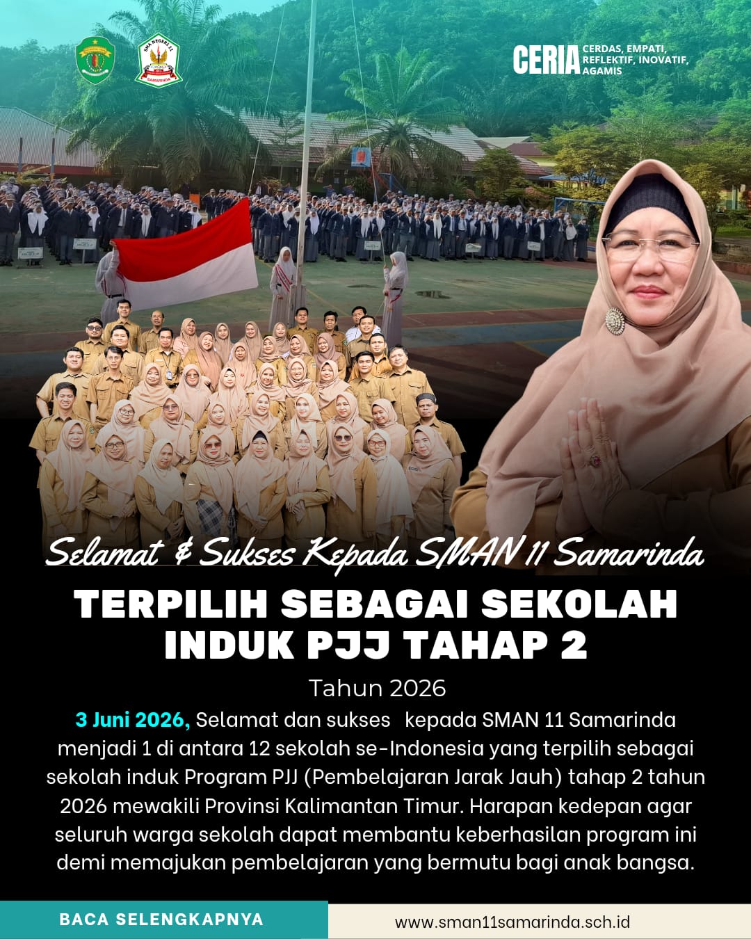 SMAN 11 SAMARINDA TERPILIH SEBAGAI SATUAN PENDIDIKAN PENYELENGGARA PENDIDIKAN JARAK JAUH (PJJ) TAHUN 2026 TAHAP 2