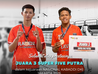 DUA ATLET SMA NEGERI 11 SAMARINDA SABET MENDALI PERUNGGU DI KEJURNAS KABADDI JAKARTA 2026